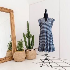 Banana Republic Factory Flutter Sleeve Tiered Swing Shift Dress